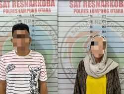 Sepasang Suami Istri Paruh Baya Diamankan Satres Narkoba Polres Lampung Utara