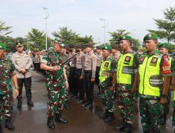 Personil Gabungan Apel Gelar Pasukan PAM Kunker Presiden RI di Sidoarjo dan Gladi Lapangan