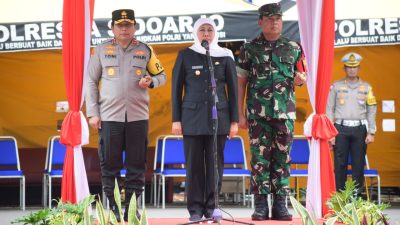 Gubernur Jatim Pimpin Apel Gelar Pasukan Operasi Keselamatan Semeru 2023 di GOR Delta Sidoarjo