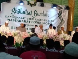 PJ Bupati Bondowoso Menghadiri Acara Sholawat Burdah di Masjid Besar Al Arif Prajekan Kidul