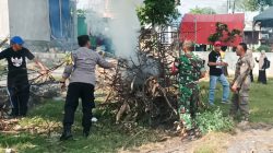 Dukung Pencanangan BBGRM XXI, Babinsa Koramil Dander Bojonegoro Karya Bakti bersama Masyarakat